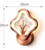 Copper Finish Novelty Wall Light Flower Design Set of 1