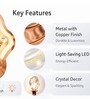 Copper Finish Novelty Wall Light Flower Design Set of 2
