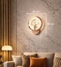 Copper Finish Novelty Wall Light Round Design Set of 1