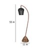 Black Metal Shade Club Floor Lamp With Metal Base
