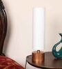 Aida White Fabric Shade Table Lamp With Iron Base