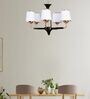 Copper Metal & Wood Shaded Chandelier