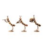 Copper Iron Aunt Musician Human Figurine Set of 3