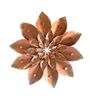 Copper Mallow Flower Copper Metal Wall Art