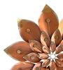 Copper Mallow Flower Copper Metal Wall Art