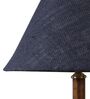 Copper Metal & Natural Fiber Blue Colour Table Lamp