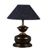 Copper Metal & Natural Fiber Blue Colour Table Lamp