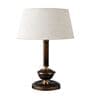 Copper Metal & Natural Fiber White Colour Table Lamp