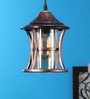 Diseno Copper Metal and Glass Hanging Light