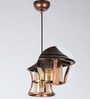 Diseno Copper Metal and Glass Hanging Light