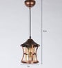Diseno Copper Metal and Glass Hanging Light