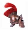 Copper Metal Antique Spartan Helmet Military Decor Showpiece