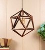 Inverted Copper Metal Hanging Light