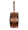Copper Metallic Carving Station Clock