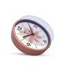 Copper Round 8 Inches Plastic Table Clock (flower)