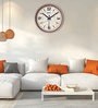 Copper Round 8 Inches Plastic Table Clock