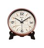 Copper Round 8 Inches Plastic Table Clock