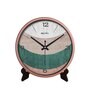 Copper Round 8 Inches Plastic Table Clock (Abstract)