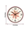Copper Round 8 Inches Plastic Table Clock (flower)