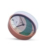 Copper Round 8 Inches Plastic Table Clock (Abstract)