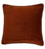 Copper Solid Velvet 20 x 20 Inches Cushion Cover