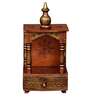 Copper Wood Wall Mounted Mandir Without Door