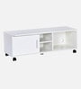 Cora TV Console In Frosty White Finish