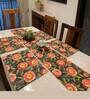 Floral Passion (72x13) Coral & Black Cotton Table Runner