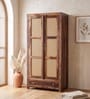 Coral Cane 2 Door Wardrobe In Sheesham Wood Finish