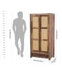 Coral Cane 2 Door Wardrobe In Sheesham Wood Finish