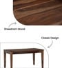 Coral Cane 6 Seater Dining Table In Sheesham Wood Finish