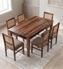 Coral Cane 6 Seater Dining Table In Sheesham Wood Finish