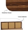 Coral Cane King Size Bed In Sheesham Wood Finish With Hydraulic Storage