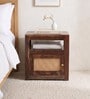 Coral Cane Side Table In Sheesham Wood Finish