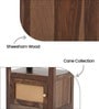 Coral Cane Side Table In Sheesham Wood Finish