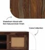 Coral Cane Wooden TV Unit In Brown Finish
