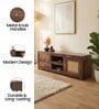 Coral Cane Wooden TV Unit In Brown Finish