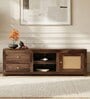 Coral Cane Wooden TV Unit In Brown Finish