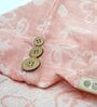 Coral Banana Jacquard Floral 300 GSM Hair Wrap Towel (Set of 1 )