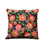 Coral Floral 100% Cotton 16 x 16 Inches Cushion Cover