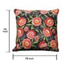Coral Floral 100% Cotton 16 x 16 Inches Cushion Cover