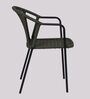 Coral Metal Patio Chair in Green & Black Finish