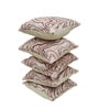 Coral Polyester Abstract 16x16 inches Cushion Covers Set of 5