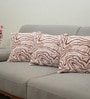 Coral Polyester Abstract 18x18 inches Cushion Covers Set of 3