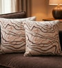 Coral Polyester Abstract 20x20 inches Cushion Covers Set of 2