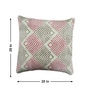 Coral Polyester Geometric 20x20 inches Cushion Cover