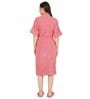 Coral Solid 100% Cotton Unisex Bathrobe With Slippers (L)
