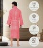 Coral Solid Cotton Men Bath Robe With Belt (M)