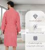 Coral Solid Cotton Men Bath Robe With Belt (S)