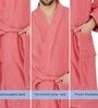 Coral Solid Cotton Men Bath Robe With Belt (S)